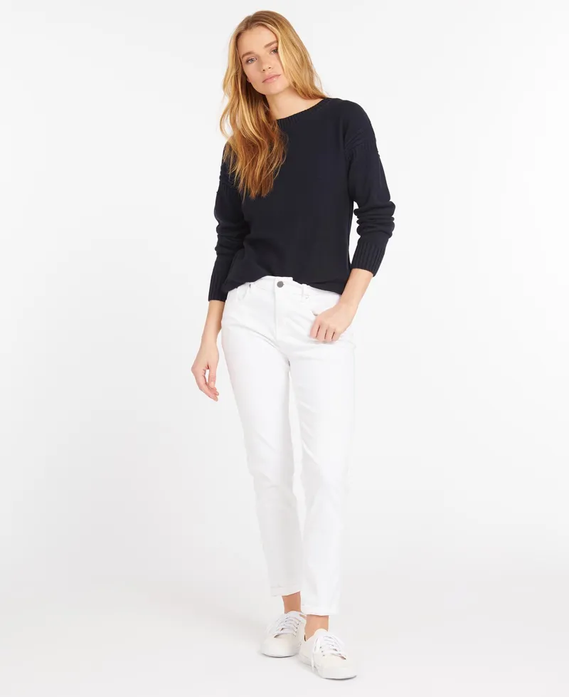 Barbour Essential Slim Trousers White-1